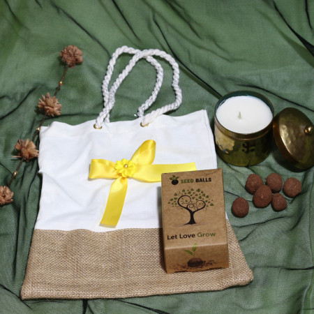 Assorted seedballs with cotton potli bag